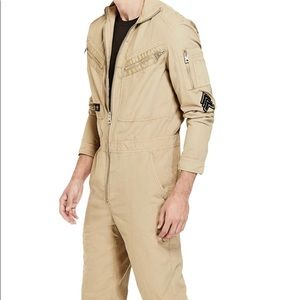 J0021 NWT Guess Men's Boyd Patch Poplin Jumpsuit L